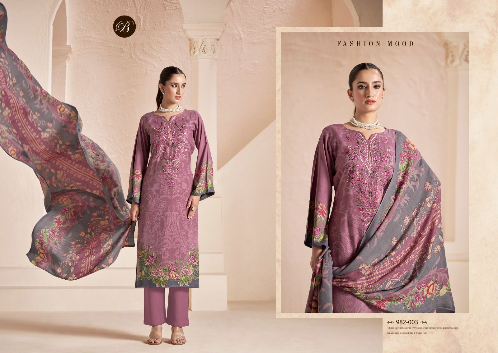Mannat By Belliza Viscose Pashmina Printed Dress Material Wholesale Price In Surat
